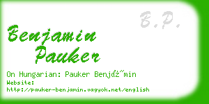 benjamin pauker business card